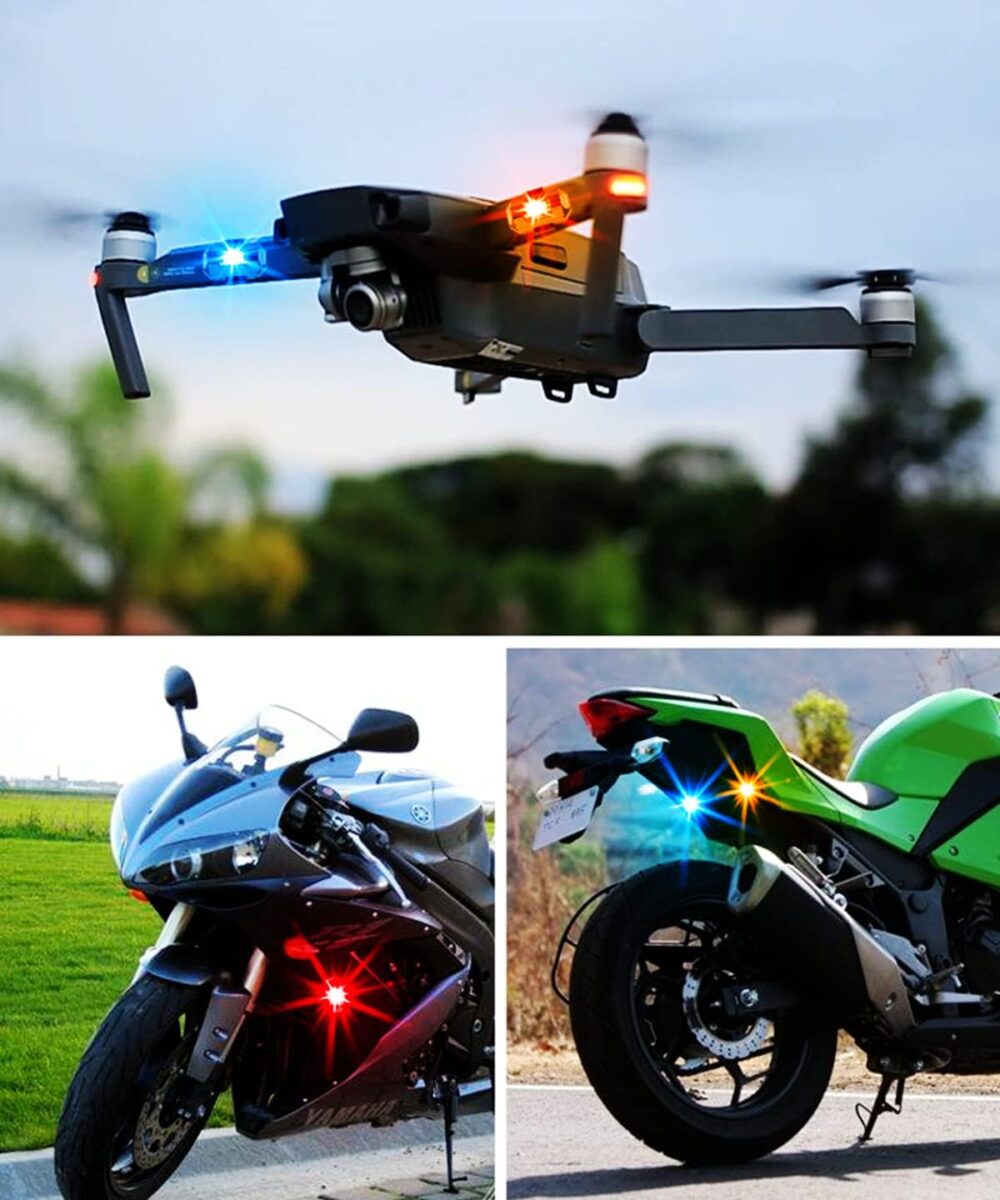 Lampe de Poche LED à Télécommande pour Voiture, moto, vélo, Drone, Scooter, lampe d'avertissement Anti-collision, indicateur Flash – Image 7