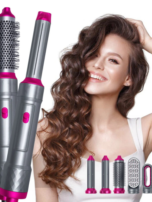 Brosse à cheveux Electrique 5 en 1, Sèche-cheveux à air chaud avec peigne, Séchage, Boucles et Lissage